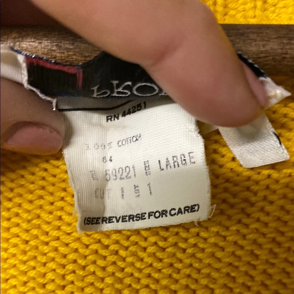 PROPHECY Vintage Mustard Yellow Knit Vest with Ribbed Edging - Picture 3 of 7